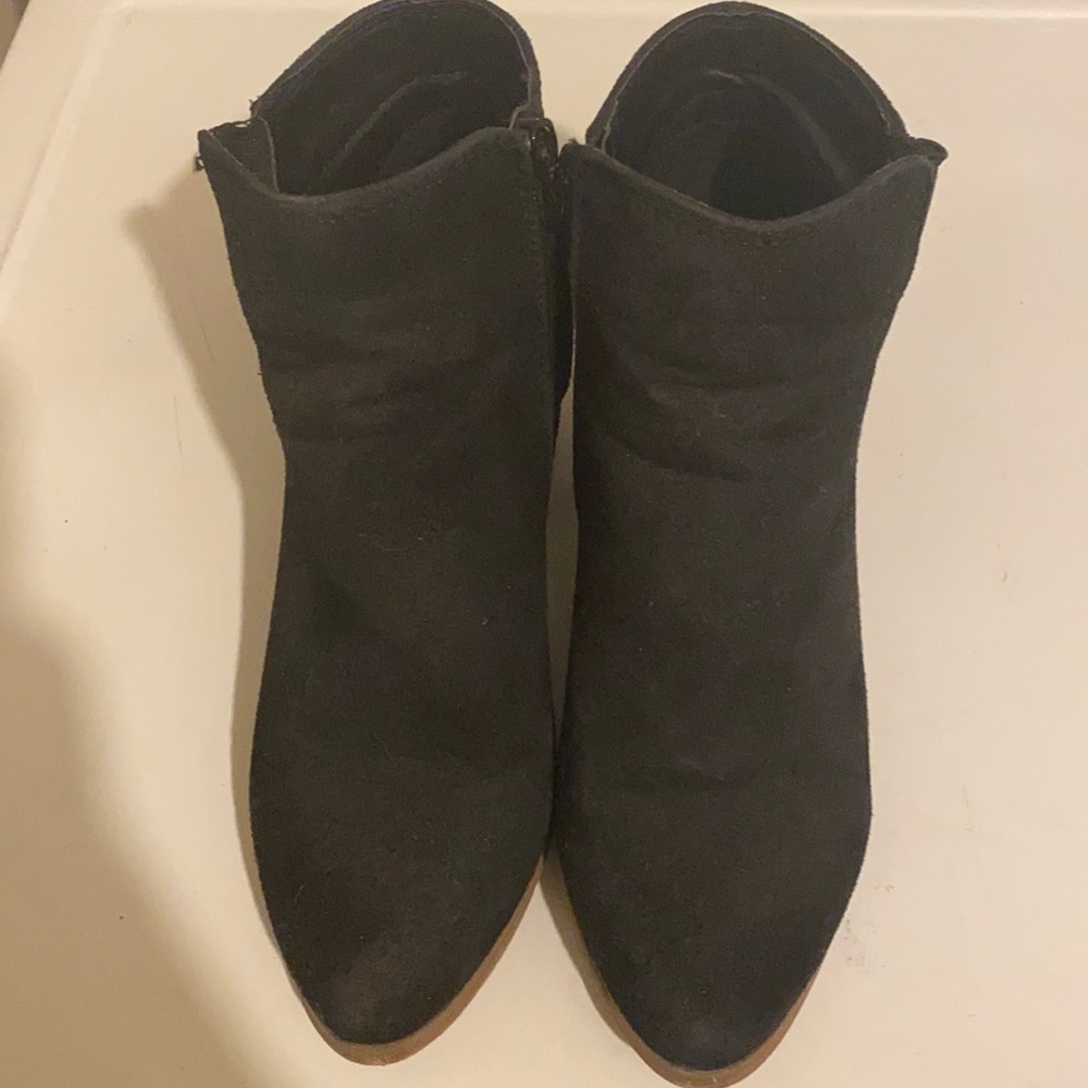 Black suede boots